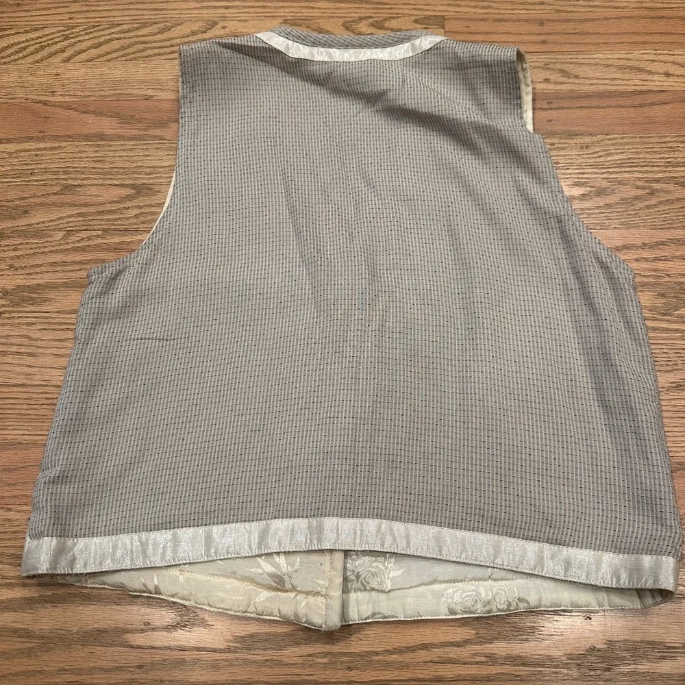 VTG Faith Celia Forrester Embellished Quilted Vest Y2K Art to Wear Size Small - Picture 4 of 7